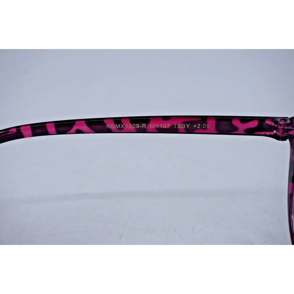Martha Stewart Cat Eye Reading Glasses +2.00 - Stylish Pink Leopard Print Reader